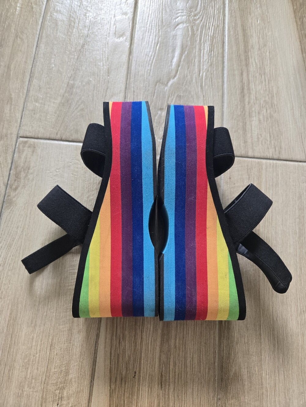 Madden Girl "Keeli" Rainbow Wedge Platform Sandals, 8 - Picture 5 of 13